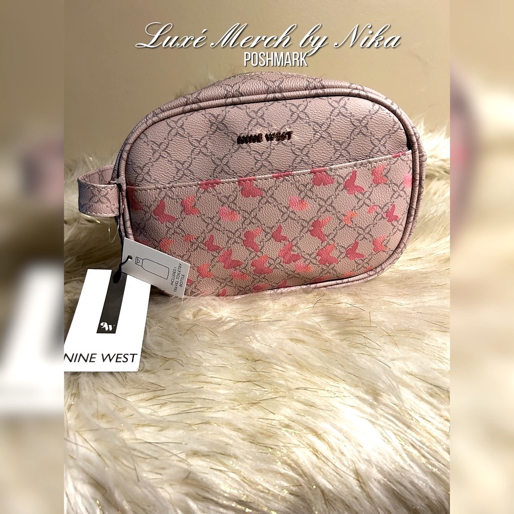 Nine West Travel Bag includes travel toiletry bottle